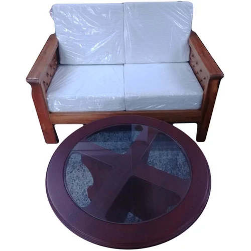 White Brown Sofa Set