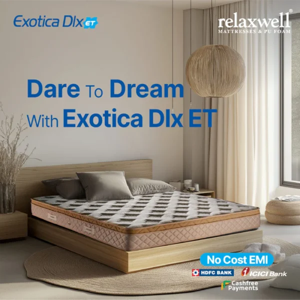 Exotica Dlx ET - Premium Comfort Memory Foam Mattress with Euro Top Finish